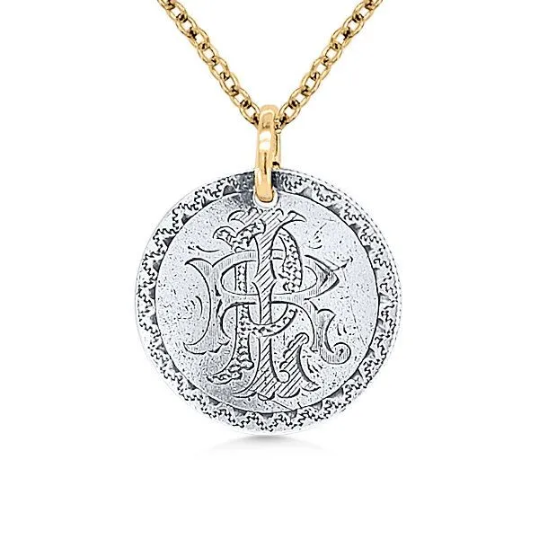 14K Silver Victorian Love Token Pendant - Estate Goldmart Jewelers Redding, CA