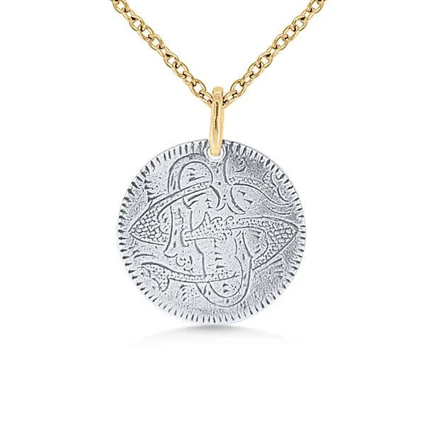 14K Silver Victorian Love Token Pendant - Estate Goldmart Jewelers Redding, CA