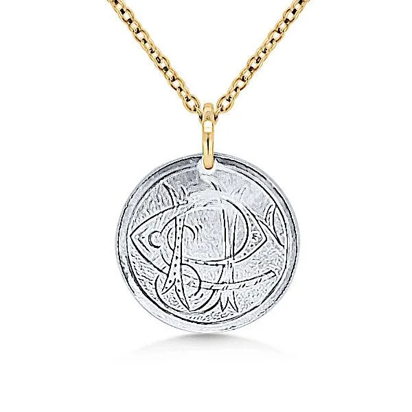 14K Silver Victorian Love Token Pendant - Estate Goldmart Jewelers Redding, CA