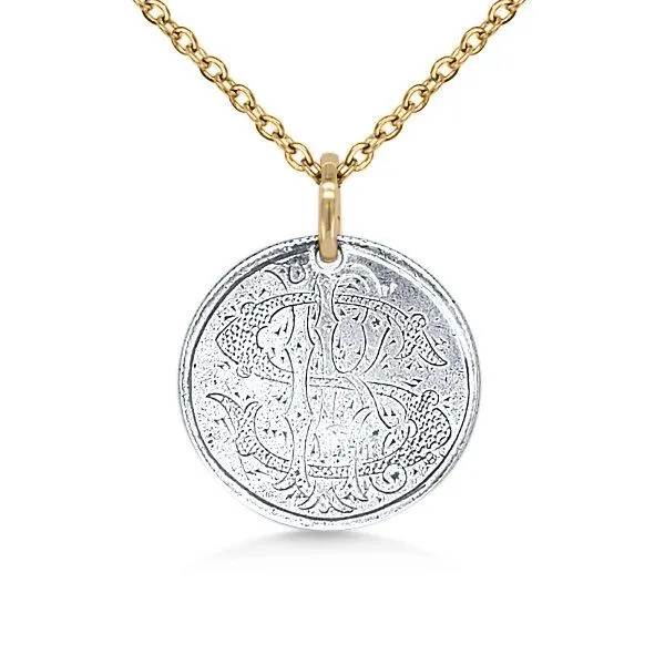 14K Silver Victorian Love Token Pendant - Estate Goldmart Jewelers Redding, CA