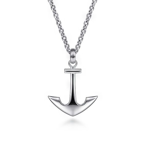 Sterling Silver Anchor Pendant by Gabriel & Co. Goldmart Jewelers Redding, CA
