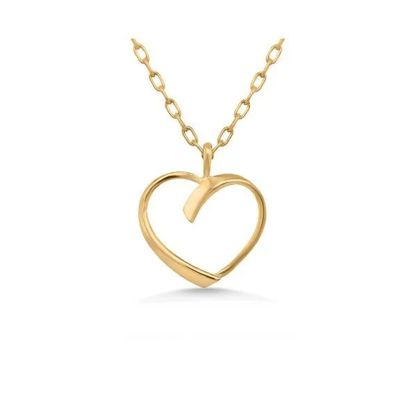 14K Heart Pendant - Estate Image 2 Goldmart Jewelers Redding, CA
