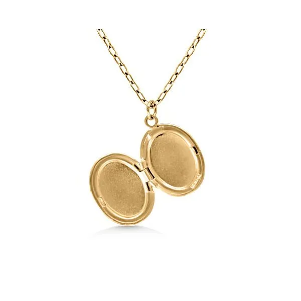14K Etched Locket Pendant - Estate Image 2 Goldmart Jewelers Redding, CA