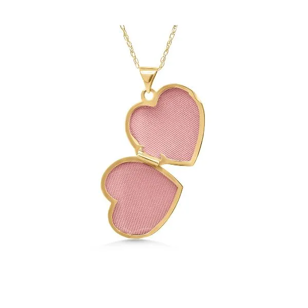 14K Flower Etching Heart Locket - Estate Image 2 Goldmart Jewelers Redding, CA