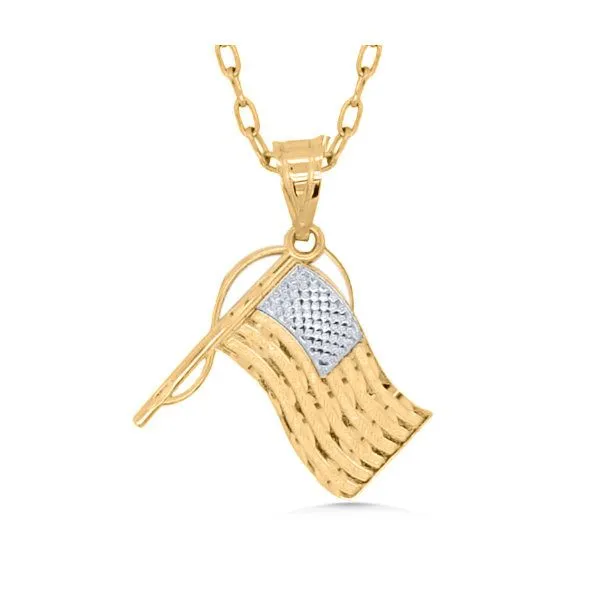 14K Flag Pendant Goldmart Jewelers Redding, CA