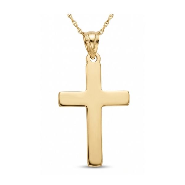 14K Yellow Gold Estate Medium Cross Pendant Goldmart Jewelers Redding, CA