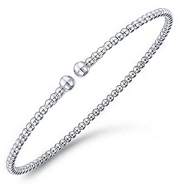 14K Cuff Beaded Bujukan Split Bangle Bracelet by Gabriel Goldmart Jewelers Redding, CA