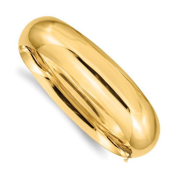 14K 11/16 Hinged Bangle Bracelet – Goldmart Signature Goldmart Jewelers Redding, CA