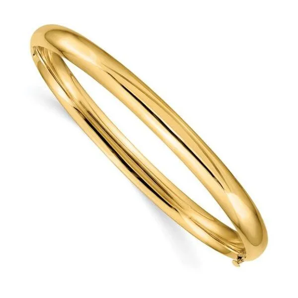 14K 4/16 Hinged Bangle Bracelet – Goldmart Signature Goldmart Jewelers Redding, CA