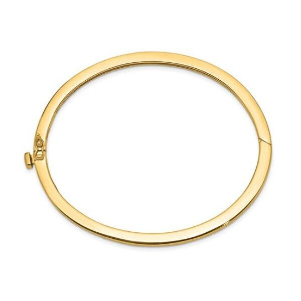 14K Solid Hinged Bangle Bracelet – GM Signature Image 2 Goldmart Jewelers Redding, CA