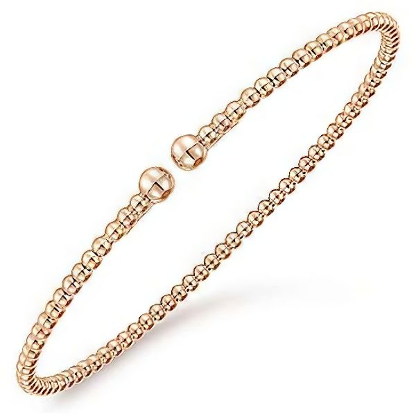 14K Cuff Beaded Bujukan Bracelet by Gabriel & Co. Goldmart Jewelers Redding, CA