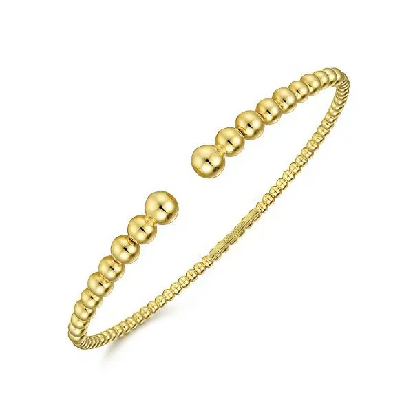14K Bujukan Open Bangle Bracelet by Gabriel & Co. Image 3 Goldmart Jewelers Redding, CA