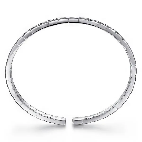 Sterling Silver 7.25” Herringbone Bracelet by Gabriel Image 3 Goldmart Jewelers Redding, CA