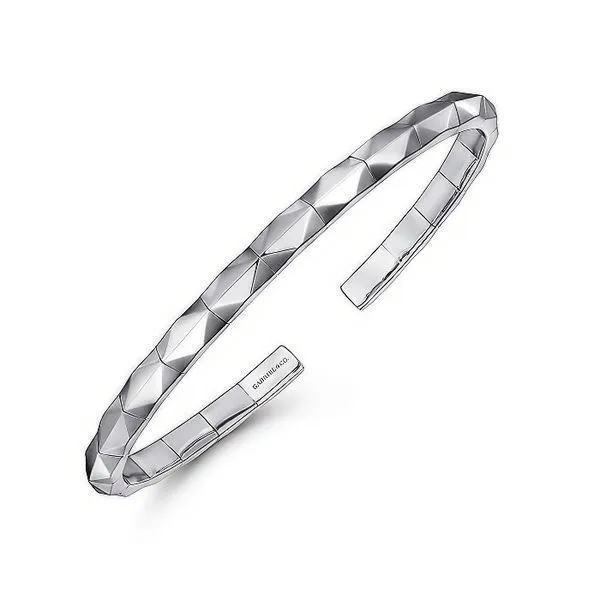 SS 7.25” Open Cuff Metal Bracelets by Gabriel & Co. Image 2 Goldmart Jewelers Redding, CA