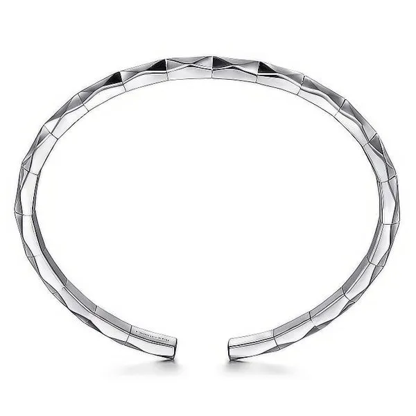 SS 7.25” Open Cuff Metal Bracelets by Gabriel & Co. Image 3 Goldmart Jewelers Redding, CA
