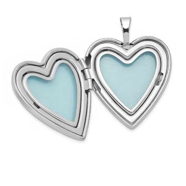 SS Diamond Star Heart Locket - GM Signature Image 2 Goldmart Jewelers Redding, CA