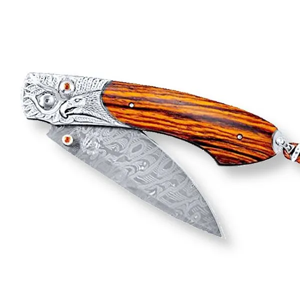 MAJESTIC - Cocobolo Wood Inlay knife by William Henry Goldmart Jewelers Redding, CA