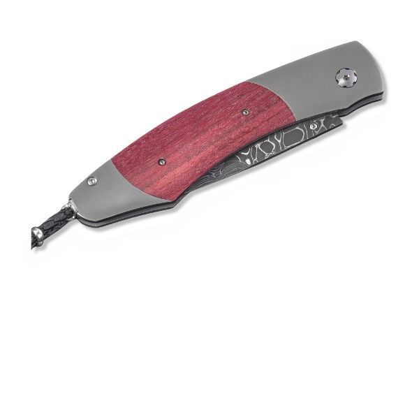 B12 PURPLE RAIN Damascus Blade Knife by William Henry Image 2 Goldmart Jewelers Redding, CA