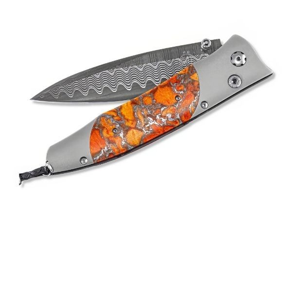 DARK WAVES - Damascus Blade Knife by William Henry Goldmart Jewelers Redding, CA