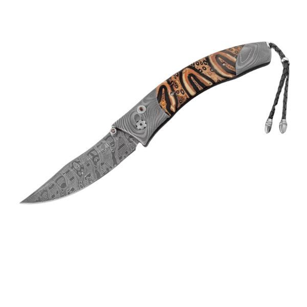 Damascus & Ponga Fern Wood Pocket Knife Image 2 Goldmart Jewelers Redding, CA