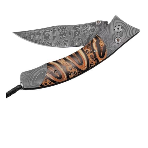 Damascus & Ponga Fern Wood Pocket Knife Goldmart Jewelers Redding, CA