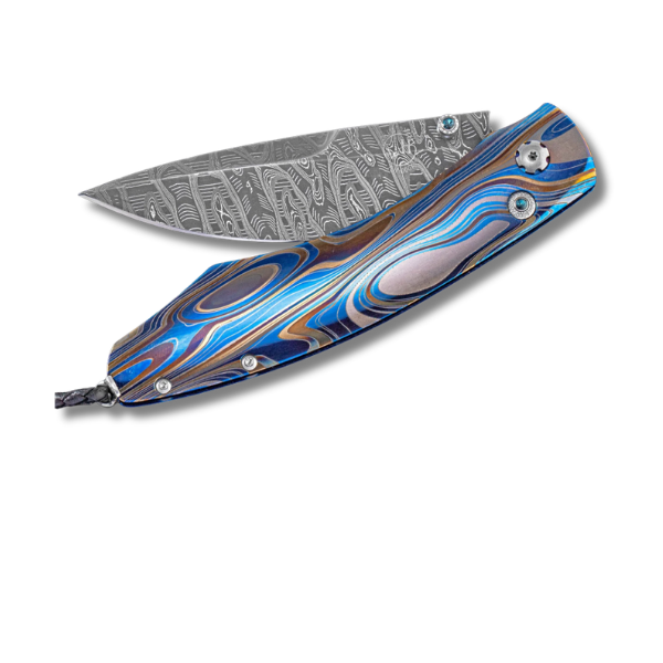 Titanium & Horns Nest Damascus Pocket Knife Goldmart Jewelers Redding, CA
