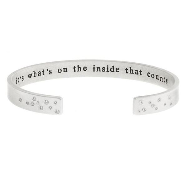 On The Inside Quote Flat Cuff The Hills Jewelry LLC Worthington, OH