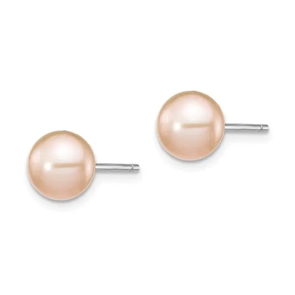 925 Sterling Silver Pink FWP Necklace And Stud Earrings Set Image 3 The Ring Austin Round Rock, TX