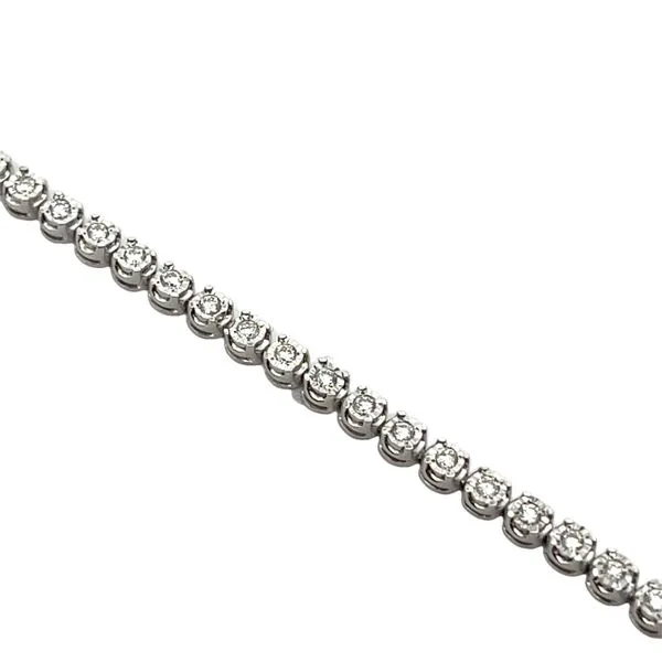 1.00CTW 925 Sterling Silver Round LG Diamond 4 Prong Illusion Set Tennis Bracelet The Ring Austin Round Rock, TX