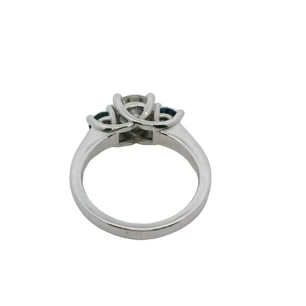 1 1/2CTW 14K WG Natural Round Diamond Accented with Round Blue Sapphire Engagement Ring  Ring size-5.50 Image 3 The Ring Austin Round Rock, TX