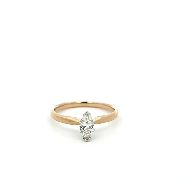 1/3CTW 14K YG/WG Mined Diamond J-K,I1 Marquise Solitaire Ring Size 7 The Ring Austin Round Rock, TX