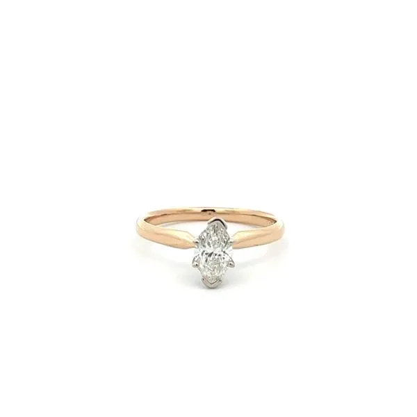 3/4CTW 14K YG/WG Mined Diamond J-K,I1 Marquise Solitaire Ring The Ring Austin Round Rock, TX
