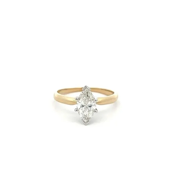 1.00CTW 14K YG/WG Mined Diamond J-K,I1 Marquise Solitaire Ring The Ring Austin Round Rock, TX