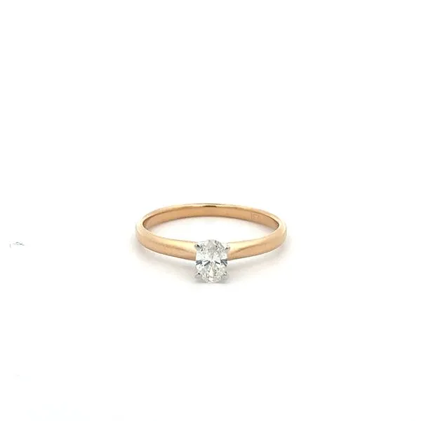1/3CTW 14K YG/WG Mined Diamond J-K,I1 Oval Solitaire Ring Size 7 The Ring Austin Round Rock, TX