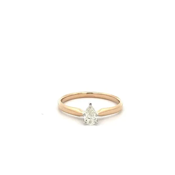 1/3CTW 14K YG/WG Mined Diamond J-K,I1 Pear Solitaire Ring Size 7 The Ring Austin Round Rock, TX