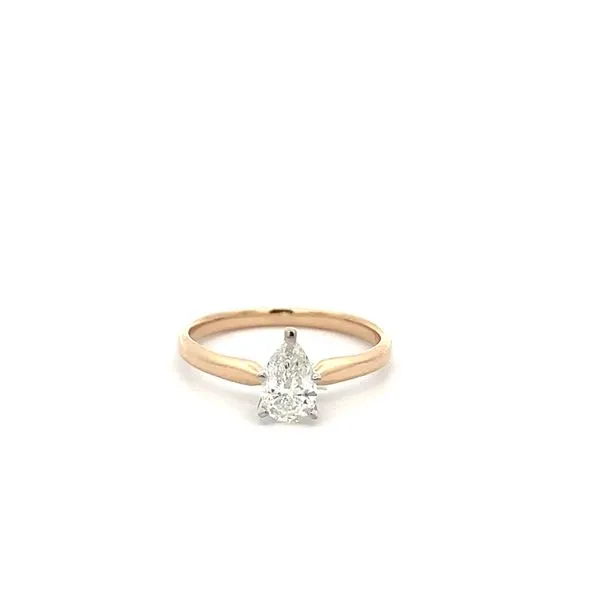 3/4CTW 14K YG/WG Mined Diamond J-K,I1 Pear Solitaire Ring Size 7 The Ring Austin Round Rock, TX