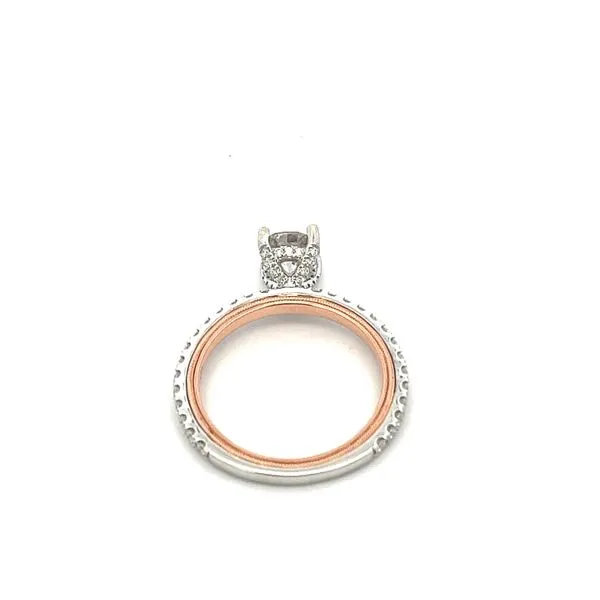 1 1/5CTW 14K WG/RG RD LG 0.80CT Center Mined Diamonds Accented Head And RG Inner Sleeve Engagement Ring Image 2 The Ring Austin Round Rock, TX