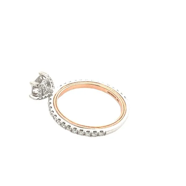 1 1/5CTW 14K WG/RG RD LG 0.80CT Center Mined Diamonds Accented Head And RG Inner Sleeve Engagement Ring Image 3 The Ring Austin Round Rock, TX