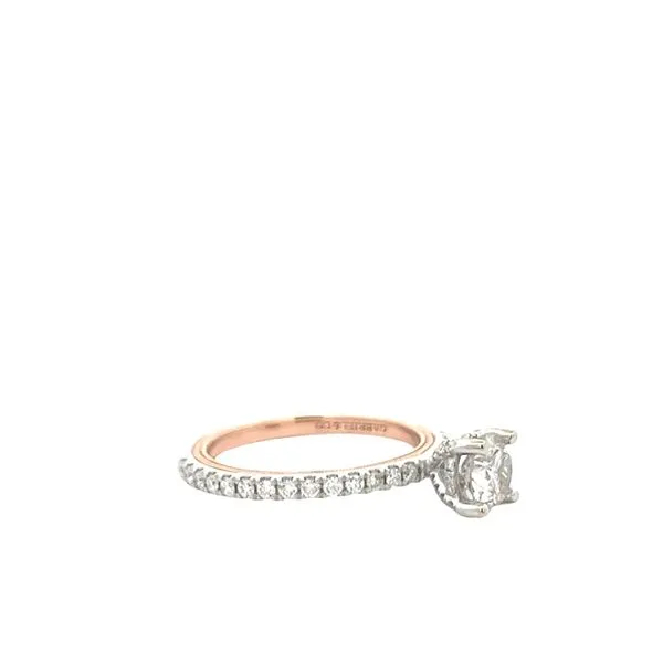 1 1/5CTW 14K WG/RG RD LG 0.80CT Center Mined Diamonds Accented Head And RG Inner Sleeve Engagement Ring Image 4 The Ring Austin Round Rock, TX