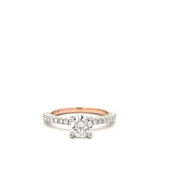 1 1/5CTW 14K WG/RG RD LG 0.80CT Center Mined Diamonds Accented Head And RG Inner Sleeve Engagement Ring The Ring Austin Round Rock, TX