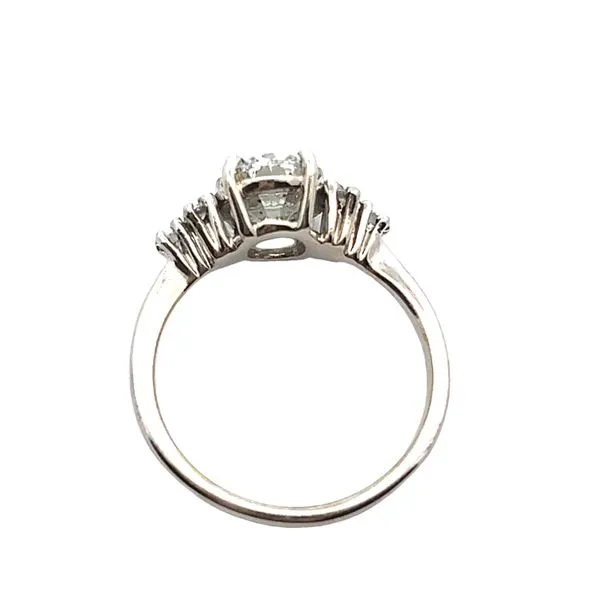 2 1/8CTW 14K WG Natural RD Cluster Side Stones With Lab Oval Center Engagement Ring Image 3 The Ring Austin Round Rock, TX