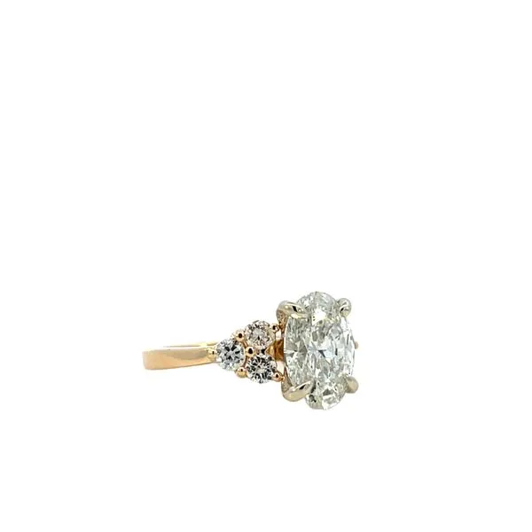 4.00CTW 14K YG/WG LG Oval Center With Accented Natural Round Diamond Engagement Ring Size 7 Image 2 The Ring Austin Round Rock, TX