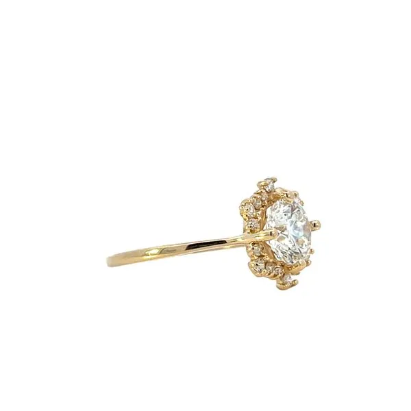 3 1/5CTW 14K YG LG Round Center Accented by Natural Round Diamond Engagement Ring Image 2 The Ring Austin Round Rock, TX