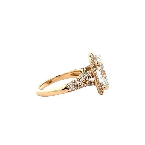 5 3/4CTW 14K YG Diamond Three sided Pave Halo LG Oval Center Engagement Ring Image 3 The Ring Austin Round Rock, TX