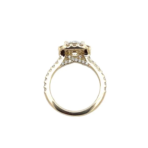 2 3/8CTW 14K Yellow Gold Diamond Square Halo With Round Center Engagement Ring Image 4 The Ring Austin Round Rock, TX