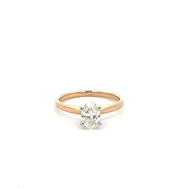 7/8CTW 14K YG/WG Mined Diamond J-K,I1 Oval Solitaire Ring Size 7 The Ring Austin Round Rock, TX