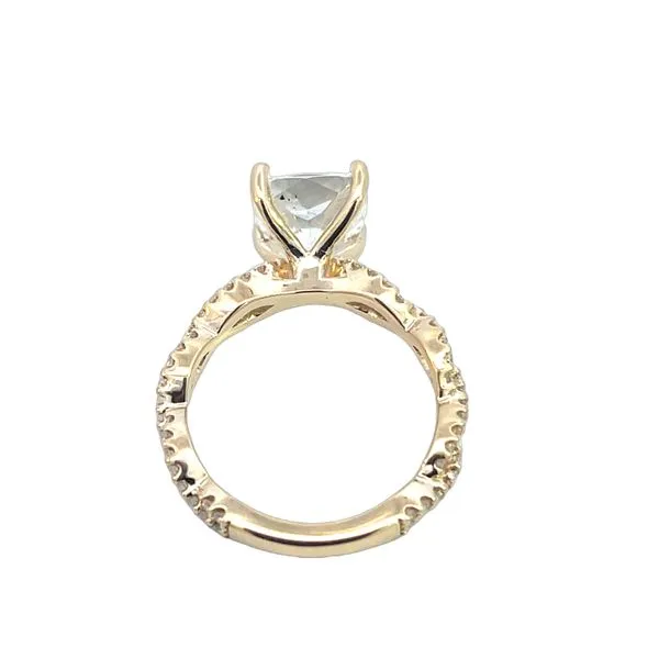 3 3/8CTW 14K Yellow Gold Diamond Twist Engagement Ring Image 2 The Ring Austin Round Rock, TX