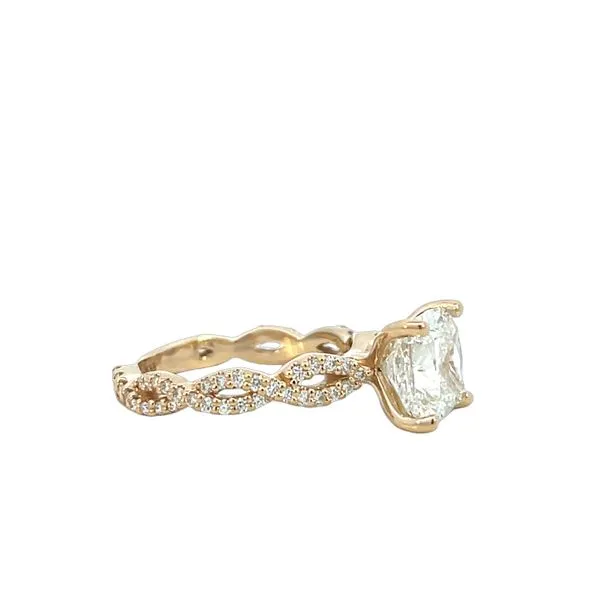 3 3/8CTW 14K Yellow Gold Diamond Twist Engagement Ring Image 3 The Ring Austin Round Rock, TX