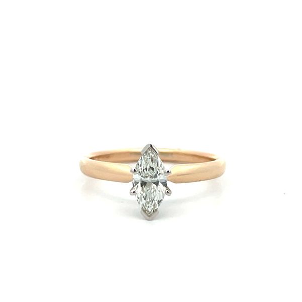 1/2CTW 14K YG/WG Mined Diamond I,SI Marquise Solitaire Ring Size 7 The Ring Austin Round Rock, TX