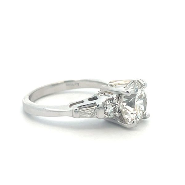 3 1/3CTW 18K WG Natural Diamond Baguette And Round Accented With Lab Grown Round Center Engagement Ring Size 7 Image 5 The Ring Austin Round Rock, TX